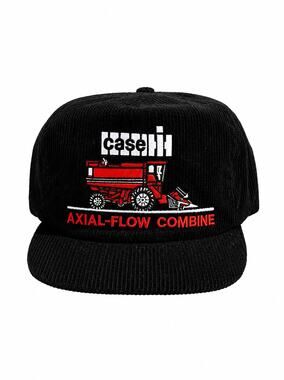 Case IH Axial Flow Combine Embroidered Logo Corduroy Trucker Hat SnapBack